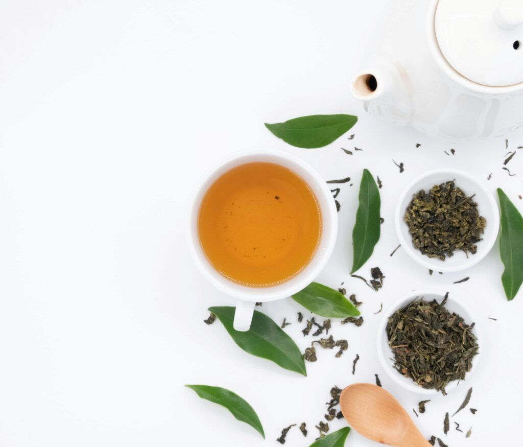 green tea and herbal teas for mental health
