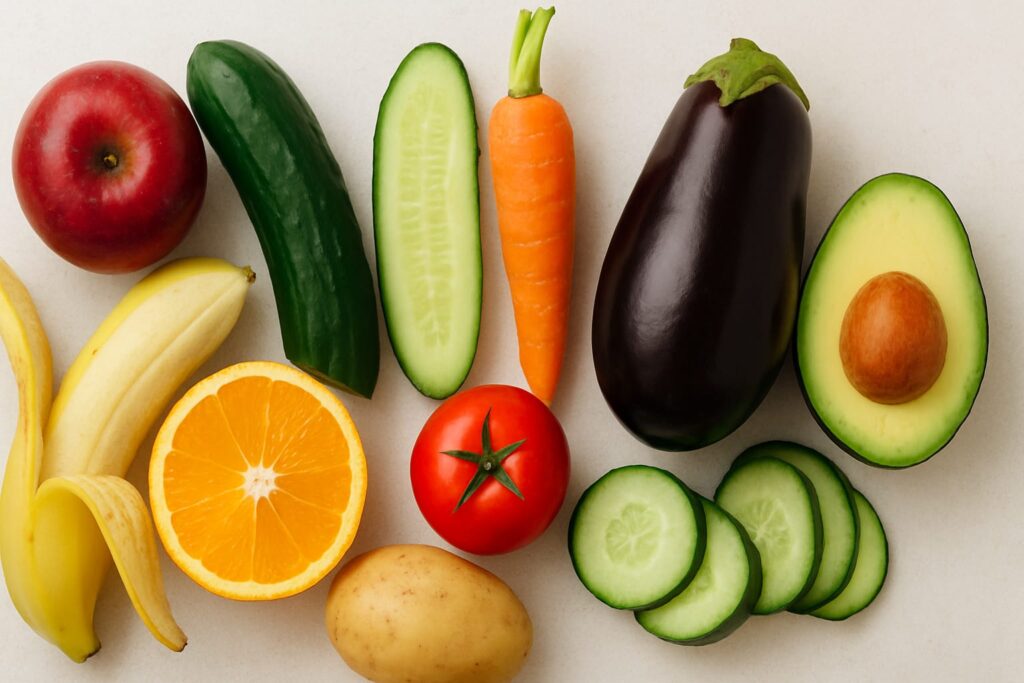 Fruits and Vegetables With or Without Skin