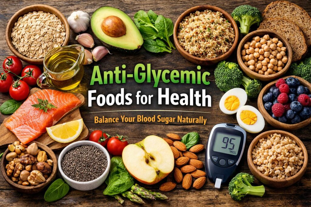 Anti-glycemic foods for health